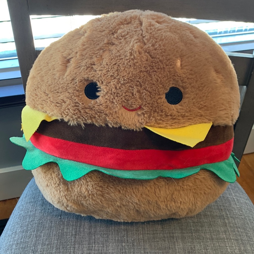 Squishmallow Fuzz-A-Mallows Carl the Cheeseburger 12”